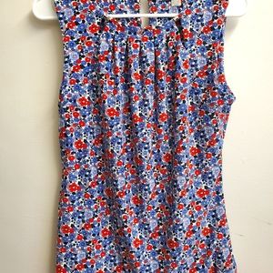 Floral work tank top